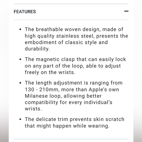 Mageasy Milanese Stainless Steel IPhone Watch Loop Band NEW-Rosegold - Picture 3 of 9